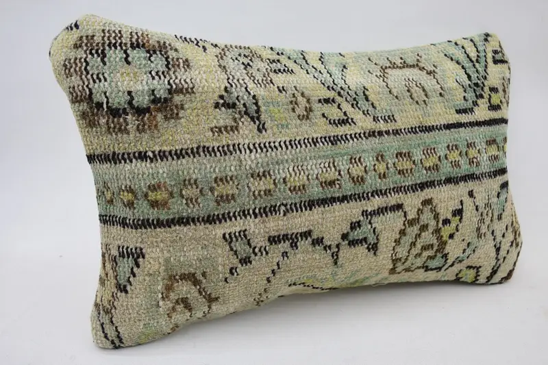 Antique Pillows, 12x20 Beige Cushion, Vintage Pillow, Boho Pillow Sham Cover, One Of A Kind Pillow Cover, Pillow Cover, Pattern Throw Pillow Cover - 2