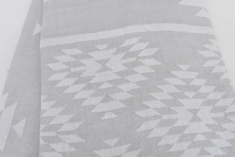 Decorative Blanket, 84x56 Cotton Kilim Towel, Turkish Blanket Queen, Housewarming Gift, Monogram Blanket, Best Wedding Gift, Bohemian Bedspread - 6