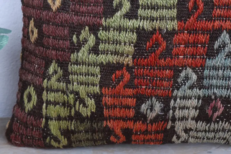 Interior Designer Pillow, Boho Pillow, Handmade Pillow, 18x18 Red Pillow Sham, Outdoor Patio Cushion Case, Boho Pillow Sham Cover, Pillow Cover - 3