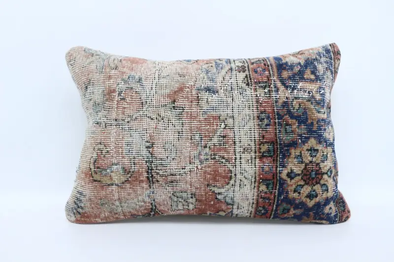 Pillow, 16x24 Red Pillow Sham, Kilim Rug Cushion Case, Vintage Kilim Throw Pillow, Gift Pillow, Bench Cushion Cover, Handmade Kilim Cushion - 1