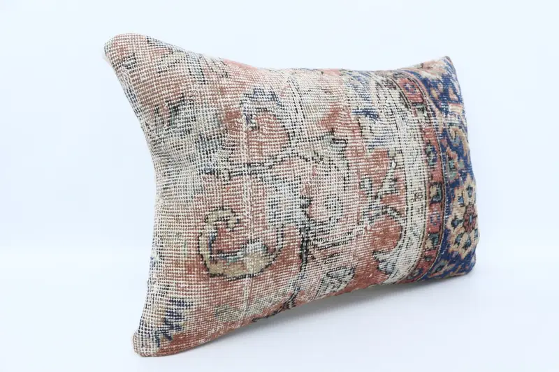 Pillow, 16x24 Red Pillow Sham, Kilim Rug Cushion Case, Vintage Kilim Throw Pillow, Gift Pillow, Bench Cushion Cover, Handmade Kilim Cushion - 3