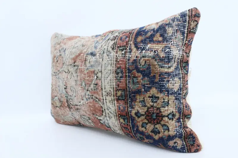 Pillow, 16x24 Red Pillow Sham, Kilim Rug Cushion Case, Vintage Kilim Throw Pillow, Gift Pillow, Bench Cushion Cover, Handmade Kilim Cushion - 4