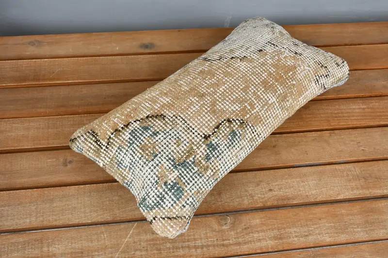 Boho Chic Cushion, Custom Cushion, Interior Designer Pillow, Pillow Cover, Vintage Kilim Pillow, Vintage Kilim Throw Pillow, 8x16 Beige Pillow Case - 2