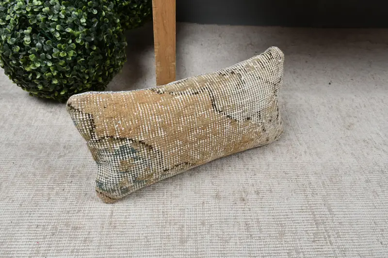 Boho Chic Cushion, Custom Cushion, Interior Designer Pillow, Pillow Cover, Vintage Kilim Pillow, Vintage Kilim Throw Pillow, 8x16 Beige Pillow Case - 7
