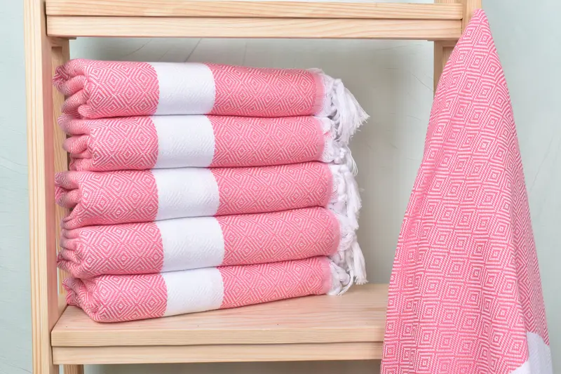 Home Decor Gifts, Fringed Turkish towel for poolside, 70x40 Cotton Diamond Towel, Bath towel, Bachelor Gift, Custom Wedding Gift, Monogram Towels - 1