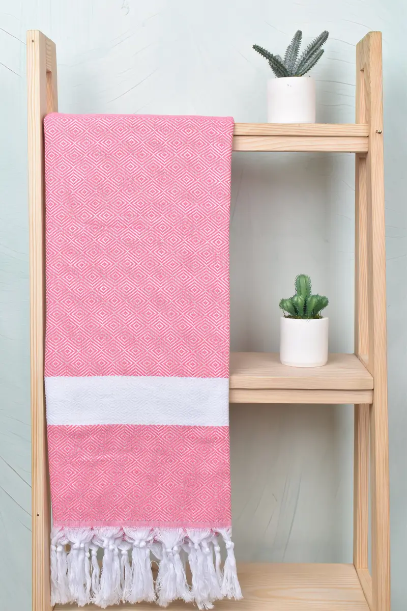 Home Decor Gifts, Fringed Turkish towel for poolside, 70x40 Cotton Diamond Towel, Bath towel, Bachelor Gift, Custom Wedding Gift, Monogram Towels - 8