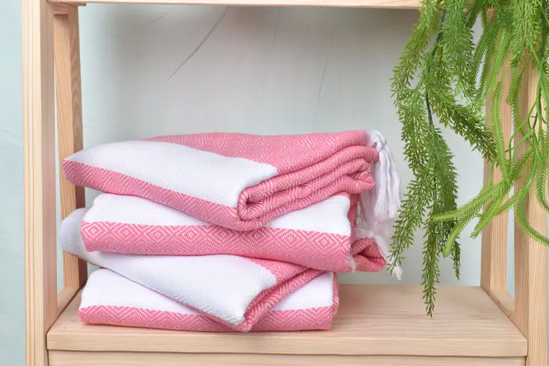 Home Decor Gifts, Fringed Turkish towel for poolside, 70x40 Cotton Diamond Towel, Bath towel, Bachelor Gift, Custom Wedding Gift, Monogram Towels - 7
