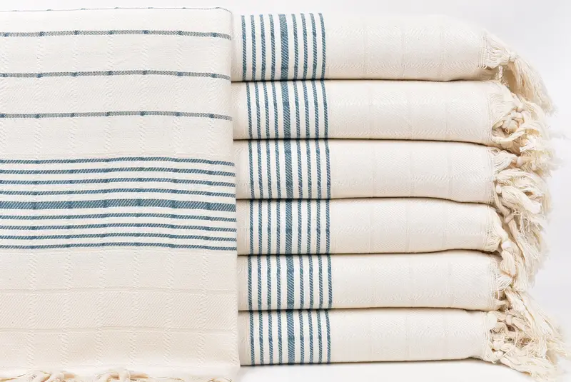 70x40 Cotton Striped Towel, Personalized Towel Gift, Travel towel, Organic Beach Towel, Bachelorette Party Decorations, Peshtemal, Wedding Favors - 1