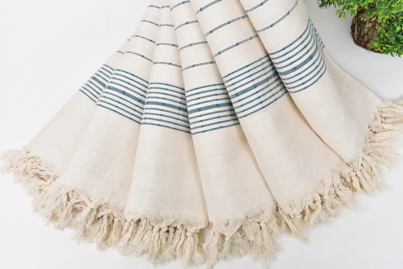 70x40 Cotton Striped Towel, Personalized Towel Gift, Travel towel, Organic Beach Towel, Bachelorette Party Decorations, Peshtemal, Wedding Favors - 4