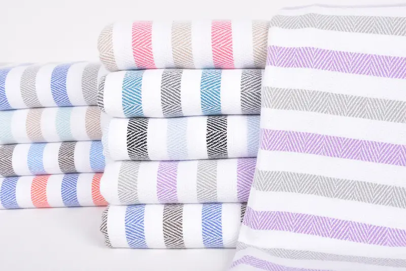 Bachelorette Party Towel Mint-Brown Striped, 63x40 Inches