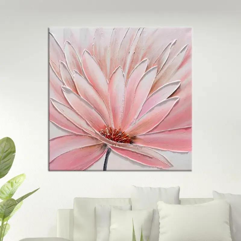 Eleganter rosa abstrakter Luxus-Leinwanddruck – moderne Kunst