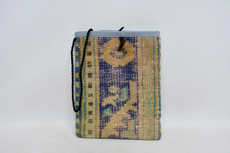 Bolso Kilim bandolera con correa ajustable, estilo boho con motivo vintage de lana