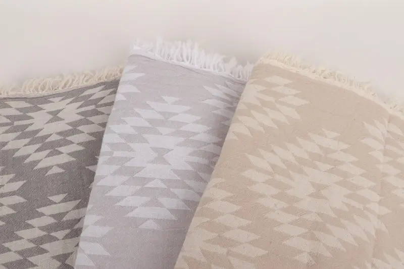 Shower Curtain, Housewarming Gift, 84x56 Cotton Kilim Towel, Woven Blanket, Bedspread Quenn, Woven Throw Blanket, Customized Turkish Blanket - 6