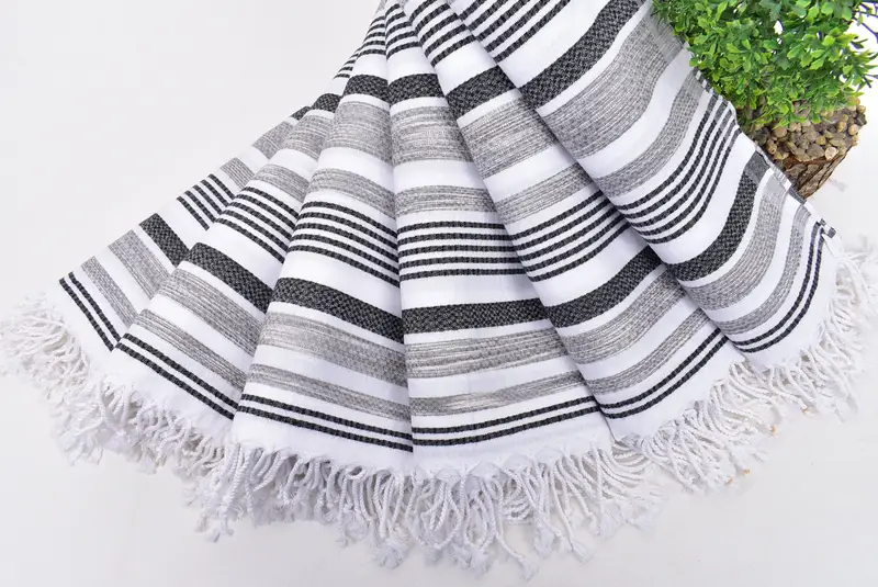 70x36 Cotton Striped Towel, Wedding Anniversary Gift, Pool Towels, Towel With Name, Bridesmaid Gift, Quick-dry towel, Peshtemal, Wedding Gifts Towel - 4
