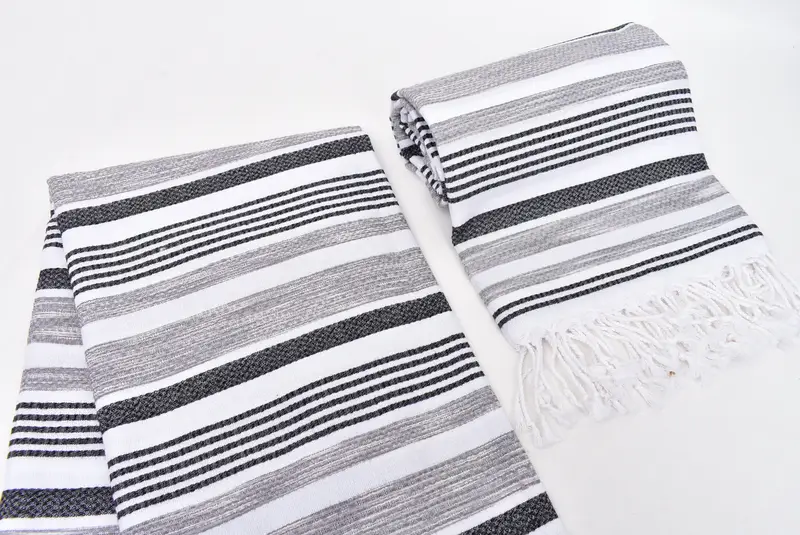70x36 Cotton Striped Towel, Wedding Anniversary Gift, Pool Towels, Towel With Name, Bridesmaid Gift, Quick-dry towel, Peshtemal, Wedding Gifts Towel - 7