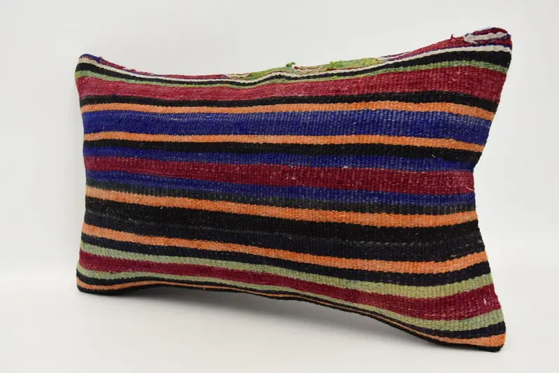 Chair Cushion, Gift Pillow, Boho Pillow, Kilim Pillow, Pillow Case, Bench Cushion Cover, 12x20 Red Pillow, Vintage Cushion Case - 4