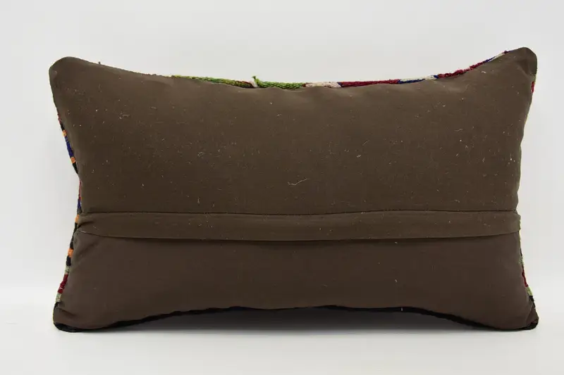 Chair Cushion, Gift Pillow, Boho Pillow, Kilim Pillow, Pillow Case, Bench Cushion Cover, 12x20 Red Pillow, Vintage Cushion Case - 6