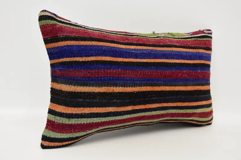 Chair Cushion, Gift Pillow, Boho Pillow, Kilim Pillow, Pillow Case, Bench Cushion Cover, 12x20 Red Pillow, Vintage Cushion Case - 3