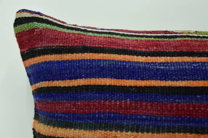 Chair Cushion, Gift Pillow, Boho Pillow, Kilim Pillow, Pillow Case, Bench Cushion Cover, 12x20 Red Pillow, Vintage Cushion Case - 2