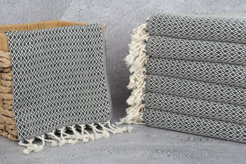 Holiday Towel, Turkish Hand Towel, Custom Hand Towel, 40x20 Cotton Diamond Towel, Housewarming Gift, Wedding Gift Ideas, Personalized Dish Towel - 3