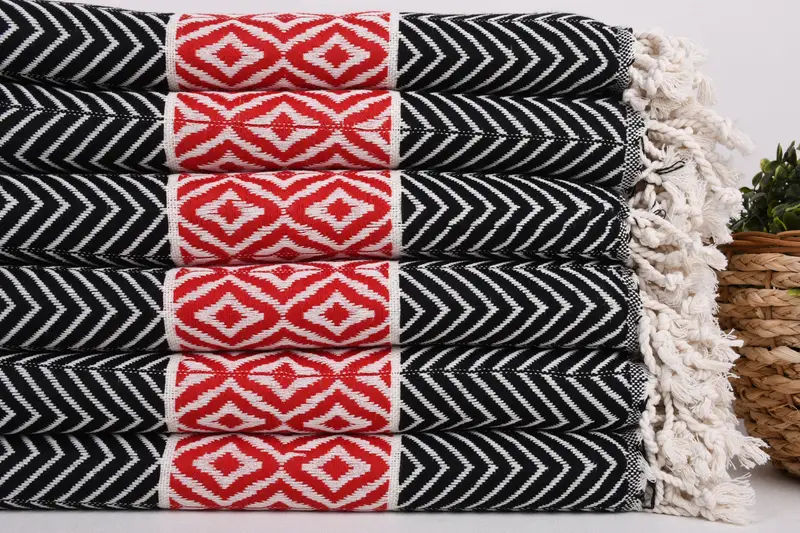 Peshtemal Towel, Home Decor Gifts, 70x40 Cotton Chevron Towel, Baby Boy Gift, Beach Towel Gift, Travel Towel, Personalized Turkish Towel - 2