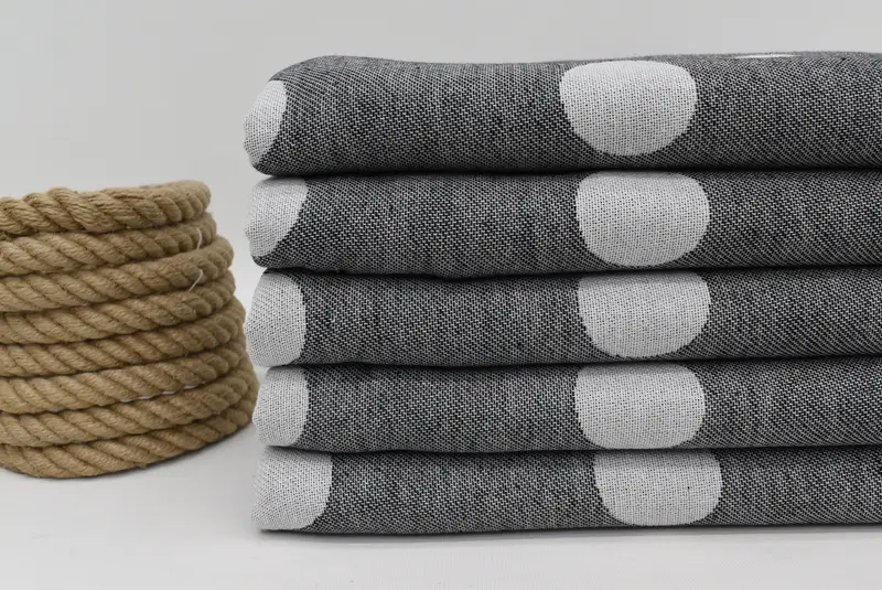 70x40 Cotton Polka Dot Towel, Turkish beach towel, Wedding Favors, Bulk Order Towel, Best Wedding Gift, Bridal Shower Gifts, Absorbent Turkish towel - 3