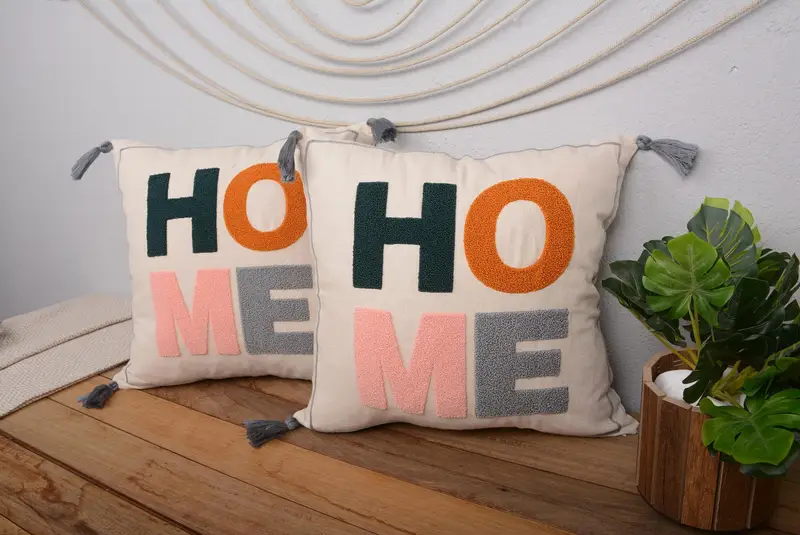 Almohada de tiro del suroeste hecha a mano, cubierta de cojín bordado vintage