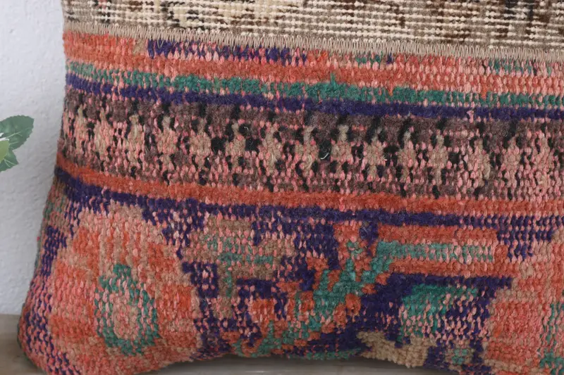 Nomadic Cushion Cover, Boho Pillow, Turkish Kilim Pillow, Pillow, Sustainable Cushion Cover, 16x16 Blue Pillow Sham, Turkish Pillow - 3