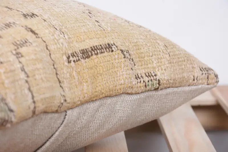 Colorful Cushion Cover, Throw Kilim Pillow, Kilim Pillow, Knitted Cushion, Boho Pillow Sham Cover, Cushion Cover, 16x16 Beige Pillow Sham - 6