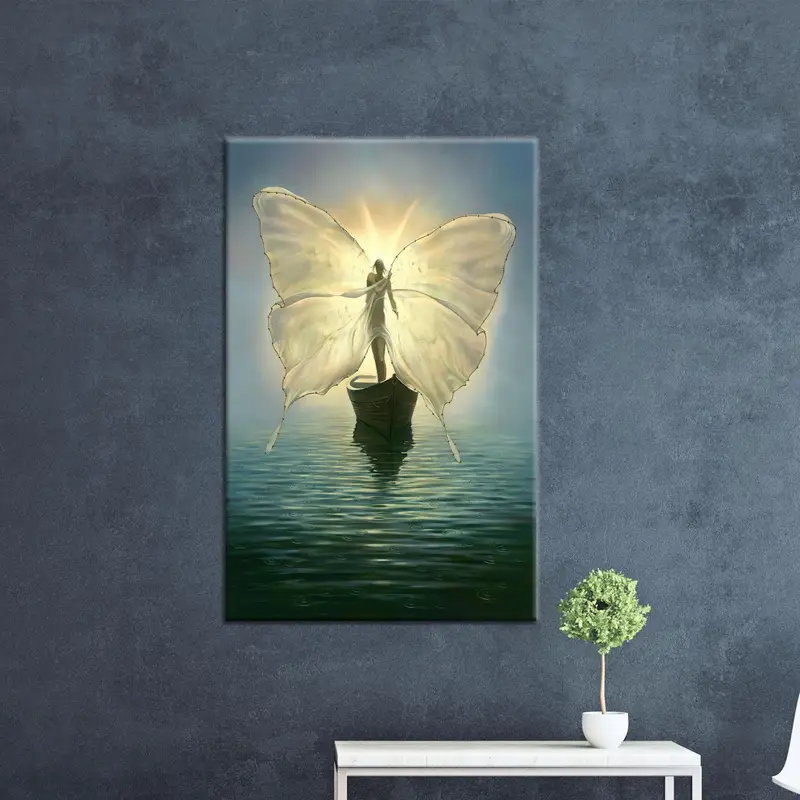 魅惑のキャンバス: 漁師の魂と蝶の航海