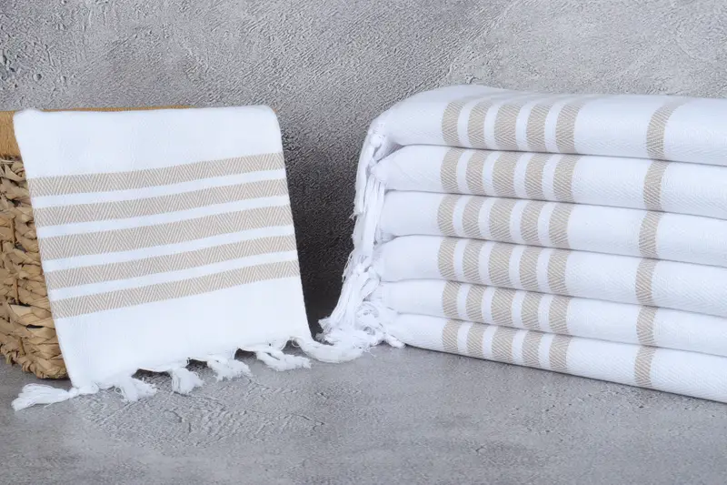 Embroidery Towels, Monogram Kitchen Towel, 36x24 Cotton Herringbone Towel, Bulk Order Towel, Bathroom Towels, Xmas Gifts, Personalized Kitchen Towel - 3