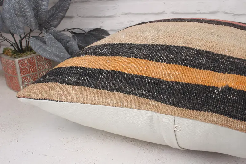 Vintage Kilim Throw Pillow, 20x20 Red Cushion Cover, Outdoor Bolster Pillow, Pillow Case, Turkish Kilim Pillow, Home Decor Pillow - 6