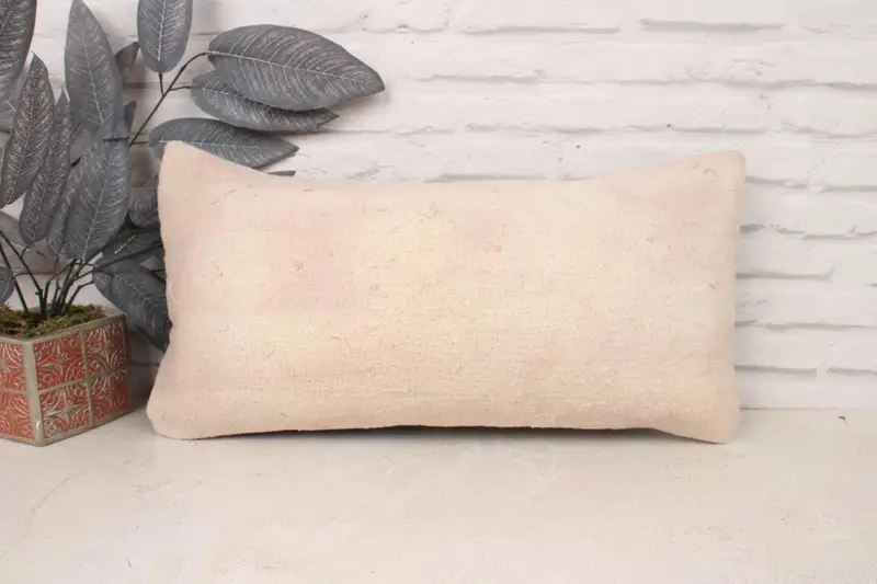 Cushion Case, Kilim Cushion Sham, Vintage Kilim Pillow, Ethnic Pillow Cover Pillow, Antique Pillows, Chair Pillow, 12x24 White Pillow Cover - 1
