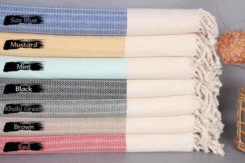 Lightweight Turkish towel, Personalized Towel, Custom Bath Towel, Guest Towel, Embroidery Towels, Lightweight towel, 68x36 Cotton Palm Design Towel - 1