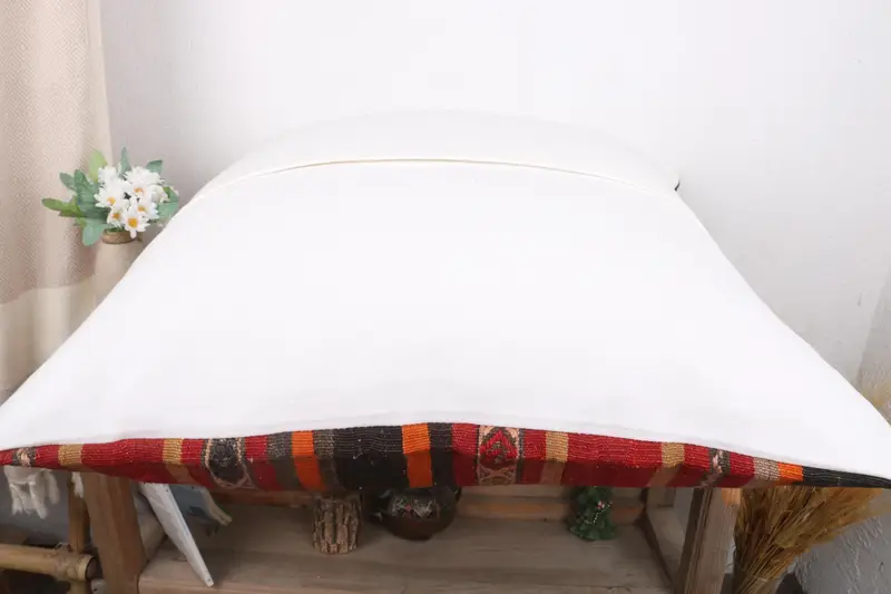 Pillow for Sofa, Pillow for Couch, Cushion, Bench Pillow, 28x28 Red Cushion, Traditional Pillow Case, Boho Pillow Sham Cover, Neutral Pillow Case - 7