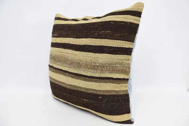 28x28 Beige Pillow Cover, Nautical Throw Pillow Cover, Kilim Pillow Cover, Cushion Cover, Home Decor Pillow, Vintage Kilim Pillow - 4