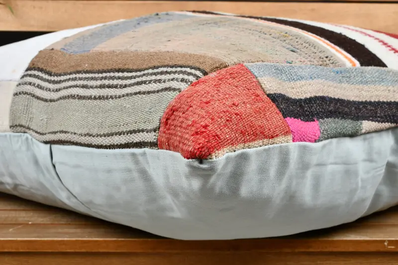 Outdoor Cushion Case, 28x28 White Pillow Sham, Kilim Cushion Sham, Antique Pillows, Kilim Pillow Cover, Cushion Case, Turkish Bench Pillow Sham - 3