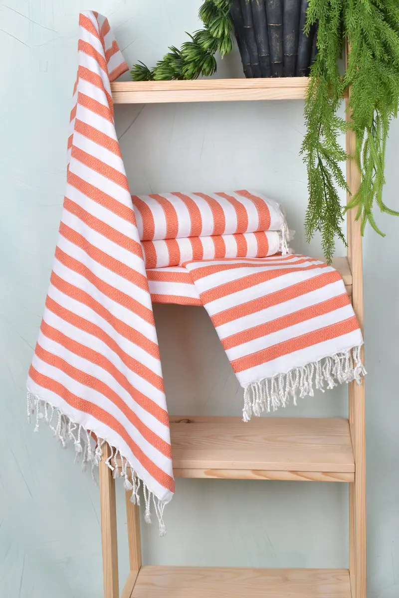 Turkish Towel Monogram, 70x36 Cotton Striped Towel, Bachelorette Gifts, Cute Beach Towel, Soft towel, Valentines Day Gift For Him, Cotton towel - 6