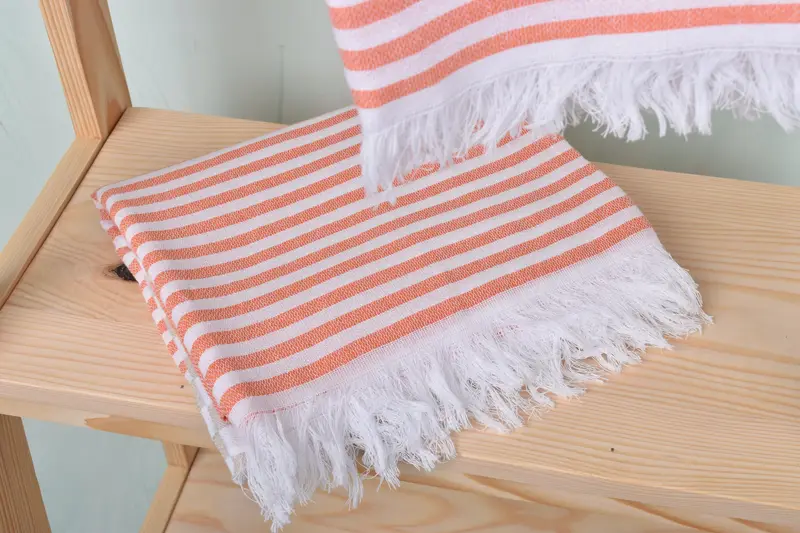 Sand-resistant towel, Embroidered Towel, Customized Towels, 70x40 Cotton Striped Towel, Beach towel, Girl Trip Party Favor, Handwoven Turkish Towel - 5