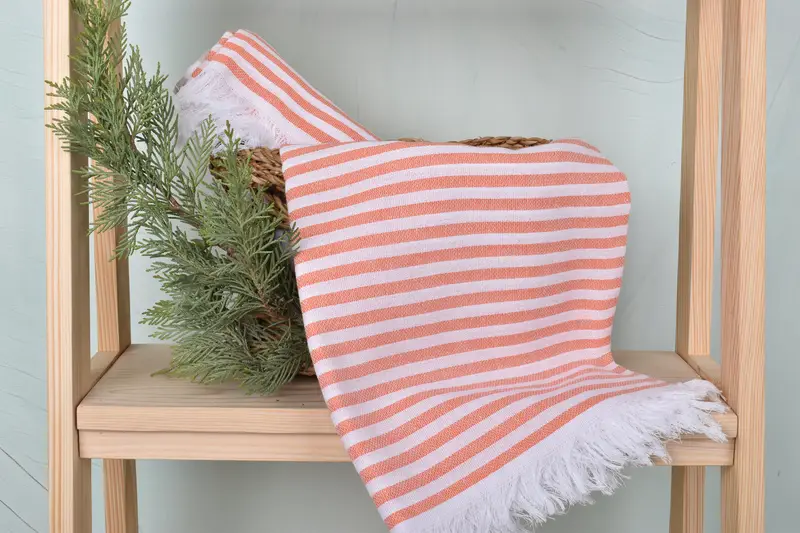 Sand-resistant towel, Embroidered Towel, Customized Towels, 70x40 Cotton Striped Towel, Beach towel, Girl Trip Party Favor, Handwoven Turkish Towel - 4