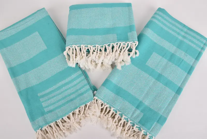 68x38 Cotton Chevron Towel, Handwoven Turkish Towel, Bachelorette Favor, Custom Wedding Gifts, Bulk Order Towel, Soft towel, Personalized Gift - 6