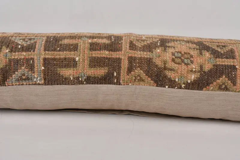 Pillow for Couch, Antique Pillows, Pillow, Boho Pillow Sham Cover, 12x48 Brown Cushion Cover, Square Throw Cushion Cover, Sustainable Cushion Cover - 4