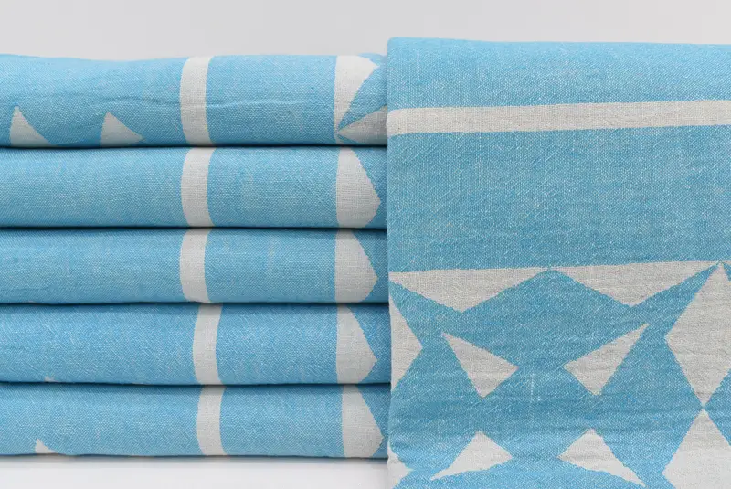 Bridesmaid Gift, Best Wedding Gift, Boyfriend Christmas Gift, Turkish Towel USA, Turkish Towel Beach, 68x36 Cotton Compass Rose Design Towel - 1
