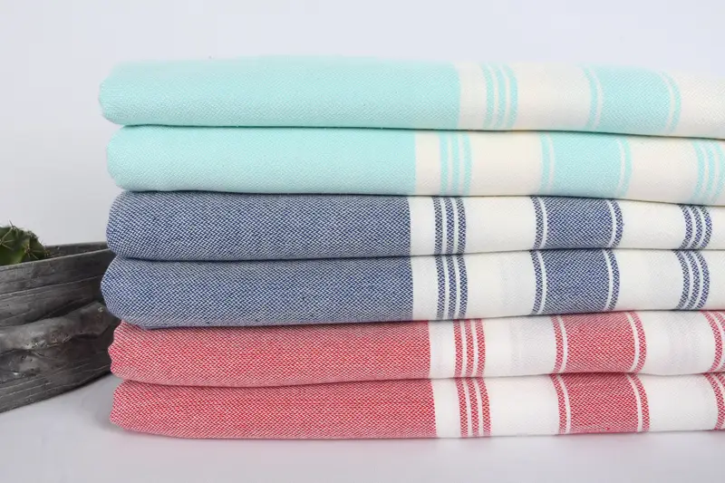 Custom Wedding Gifts, 76x40 Cotton Striped Towel, Handwoven Turkish Towel, Valentines Gift, Beach Towel Gift, Wedding Anniversary Gift, Wedding Gift - 2