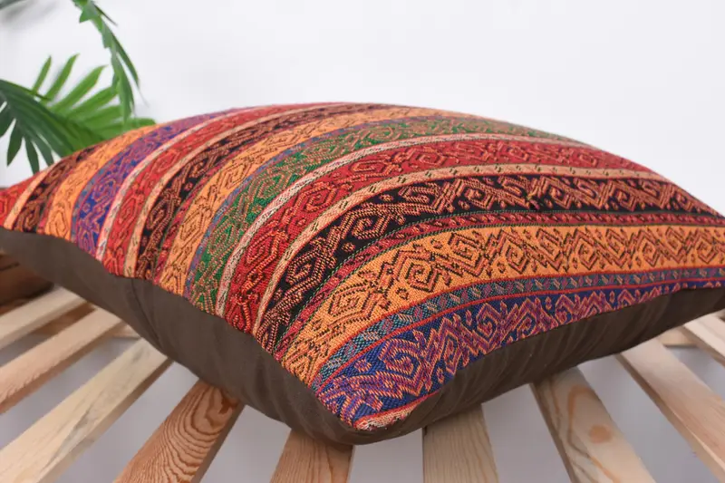 Sofa Pillow Cover, Kilim Pillow, Car Cushion Case, Throw Kilim Pillow, Handmade Kilim Cushion, Cushion, 20x20 Orange Cushion, Accent Pillow Sham - 6
