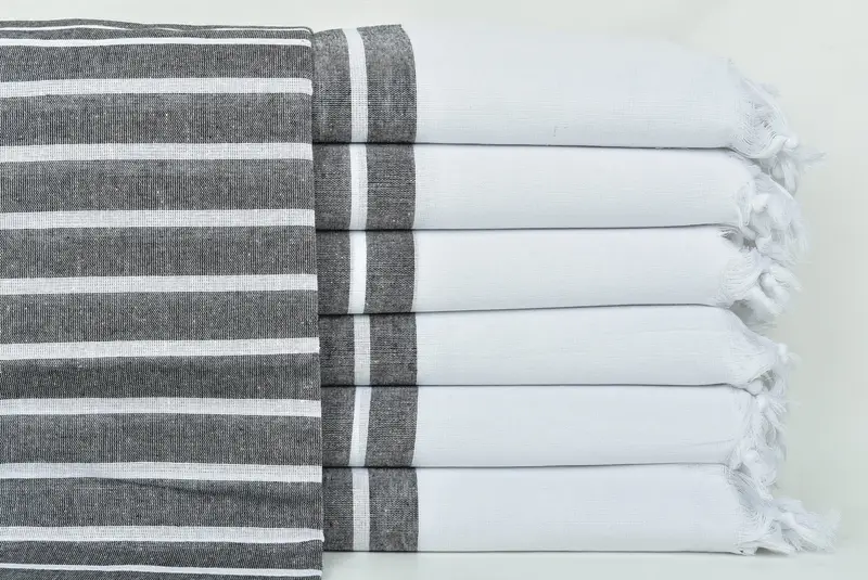 Turkish bath towel, Gym Towel, Turkish Towel Monogram, Towel With Name, Gift For Boyfriend, Gift For Her, 70x40 Cotton Striped Towel, Hammam towel - 1