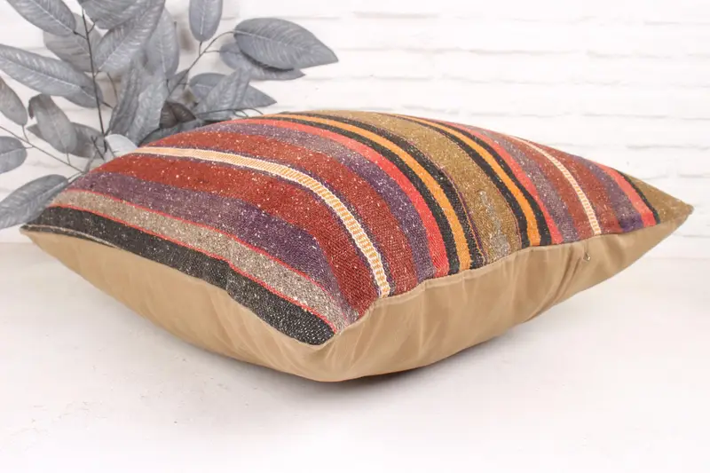 Vintage Pillow, Pillow Case, 24x24 Red Cushion, Outdoor Patio Cushion, Interior Designer Pillow, Meditation Cushion Case, Gift Pillow - 6