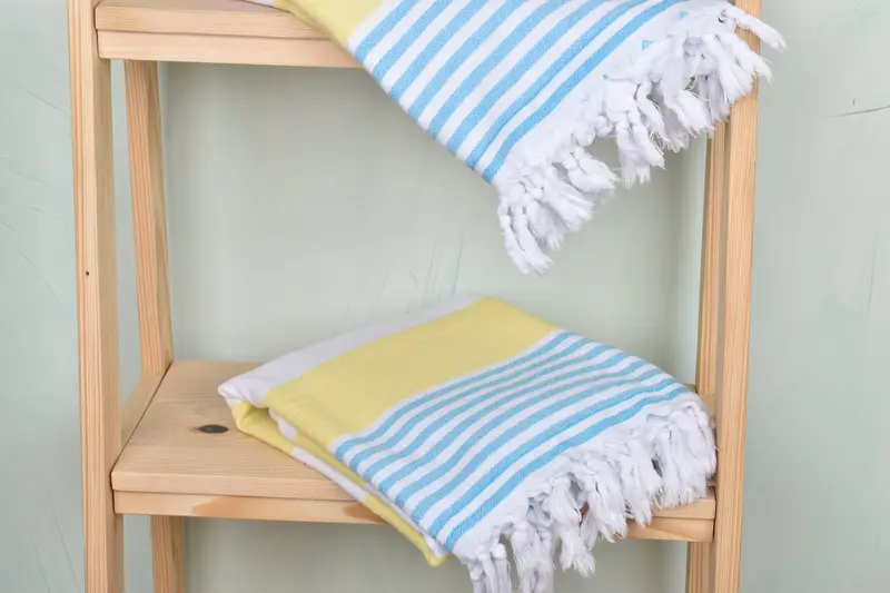 Thin towel, Bridal Shower Favor, Organic Towel, Turkish Bath Towel Set, Travel towel, 68x36 Cotton Striped Terry Towel, Organic Turkish towel - 5