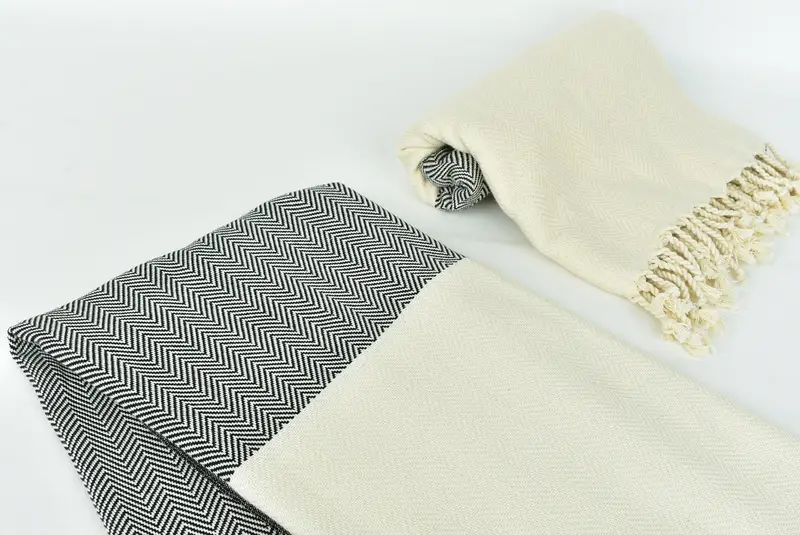 70x36 Cotton Zig zag Towel, Luxury towel, Custom Gift, Hammam Towel USA, Custom Wedding Towel, Birthday Gift, Sand-free towel, Decorative Towel - 7