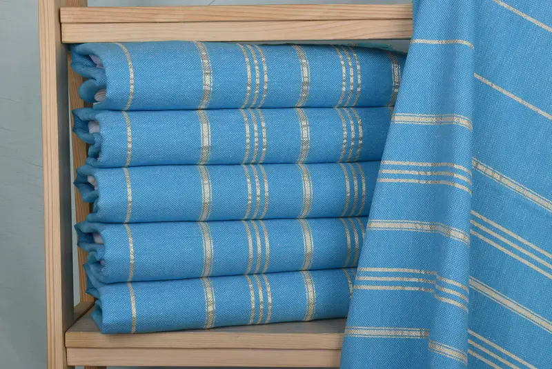 Turkish Tea Towel, Turkish Towel Hand Towel, Spa Towel, Personalized Wedding Gift For Couple, Monogrammed Hand Towel, 40x24 Cotton Striped Towel - 2